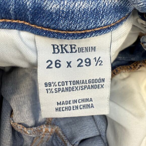 BKE Jeans Women's 26x29.5 (2) Light Blue Billie Slim Fit High Rise Flare Preppy - Picture 8 of 15